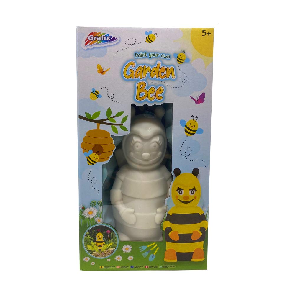 OnlineStreet Garden-Themed Paint Sets for Kids | Creative Arts and Crafts Activity Kits Enclosing Multi-Colored Pigments, and Brushes (Paint Your own Garden Bee)