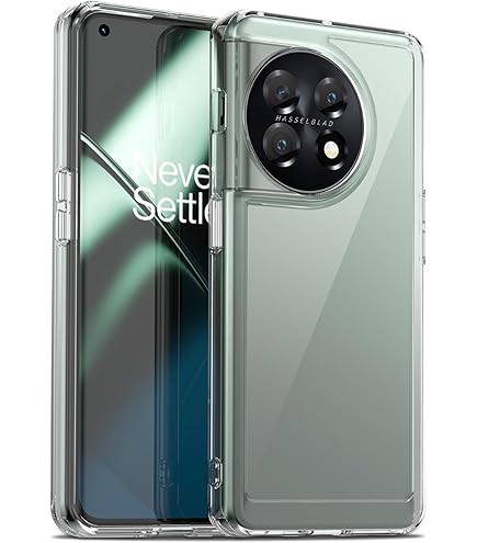 USTIYA Case For OnePlus 11 Clear TPU Four Corners Protective Cover Transparent Soft