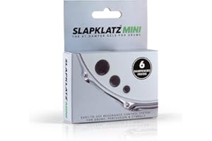 SlapKlatz MINI Drum Dampeners (Black) - 6 pcs in 3 Sizes - FREE case - Non-toxic