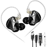 KZ Axas USB-C Gaming Earbuds with Mic, FPS IEM, 4 DSP Modes | Accurate directional/positional audio for FPS. HD mic with AI noise cancellation for for Discord chat. Plug-and-play
