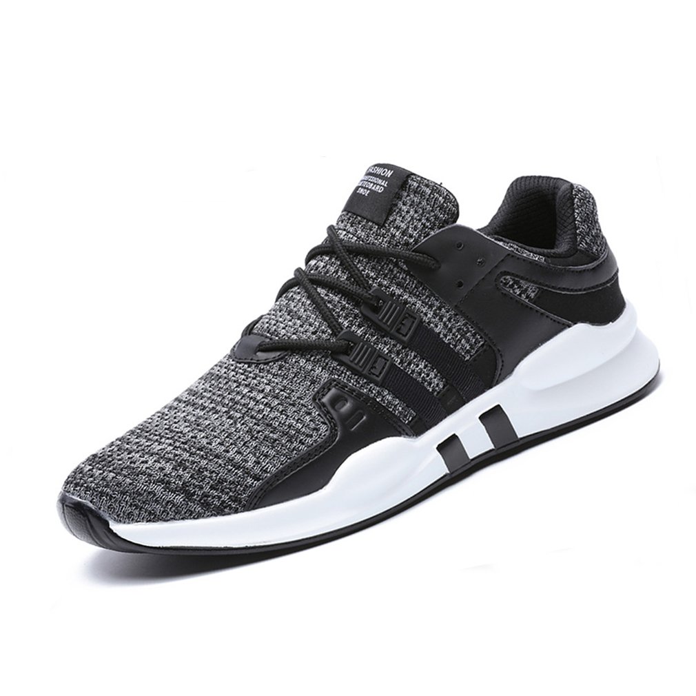 ZIITOP Sportschuhe Herren Laufschuhe Leichtgewicht Gym Turnschuhe Freizeit Atmungsaktiv Schnürer Sneaker Fitnessschuhe(EU 39-46) (42 EU, Grau)