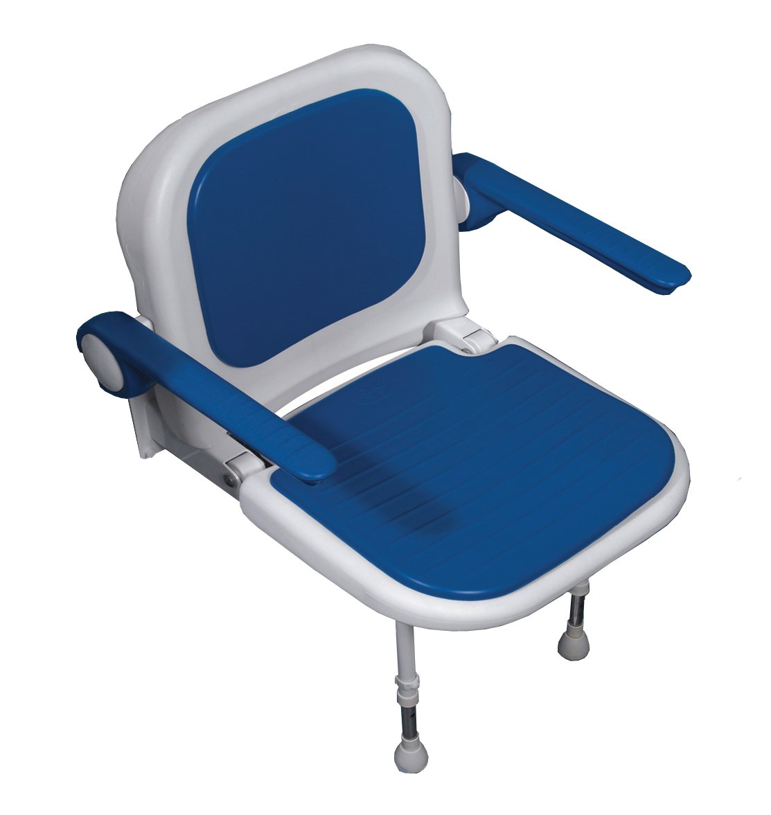 NRS Healthcare Advanced Wall Mounted Shower Seat with Padded Seat and Backrest