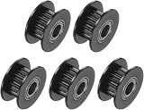 Kozelo 5Pcs 2GT Idler Pulleys 5mm Bore 18mm OD 20 Tooth 6mm Belt Aluminum Black view 1