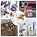 DOMIRE Resin Jewelry Casting Silicone Molds,DIY Craft Hand Making Molds Kit Including 1 Pack Number Alphabet Letter Shaped & 1 Pack Tumbler Mold & 20 Pieces Sliver Key Chain Rings Kit