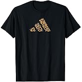 Adidas Leopard Print Three Stripes Graphic T-Shirt