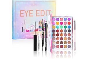 WASAIGGON All in One Eyeshadow Palette Makeup Set,Makeup Kit for Women Full Kit, All in One Makeup Set,Include Eyeshadow&Facial Palette &Eyebrow&Eyeliner EyeShadow Brush (SET006B（5Pcs Makeup）)