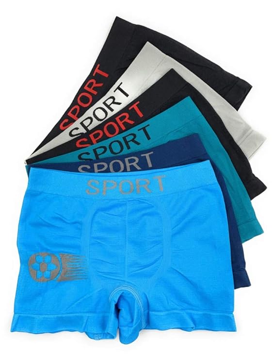 Laake 6 Jungen Unterhosen Kinder Unterwäsche Retro-Pants Boxer Shorts Uomo Sportwäsche Gr 104-164 Design: Fussball