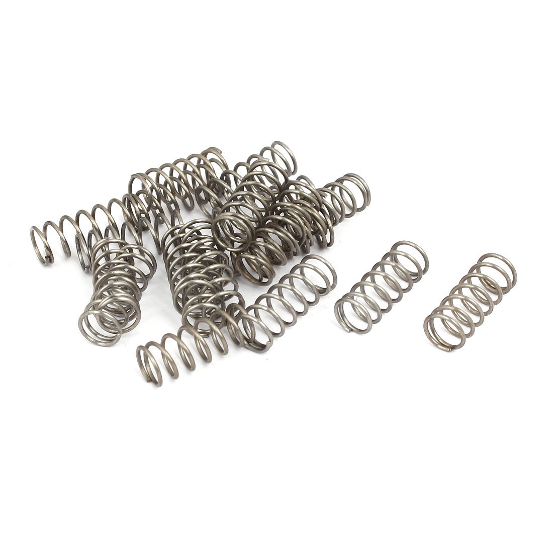 sourcingmap 1mmx10mmx25mm 304 Stainless Steel Compression Springs Silver Tone 20pcs