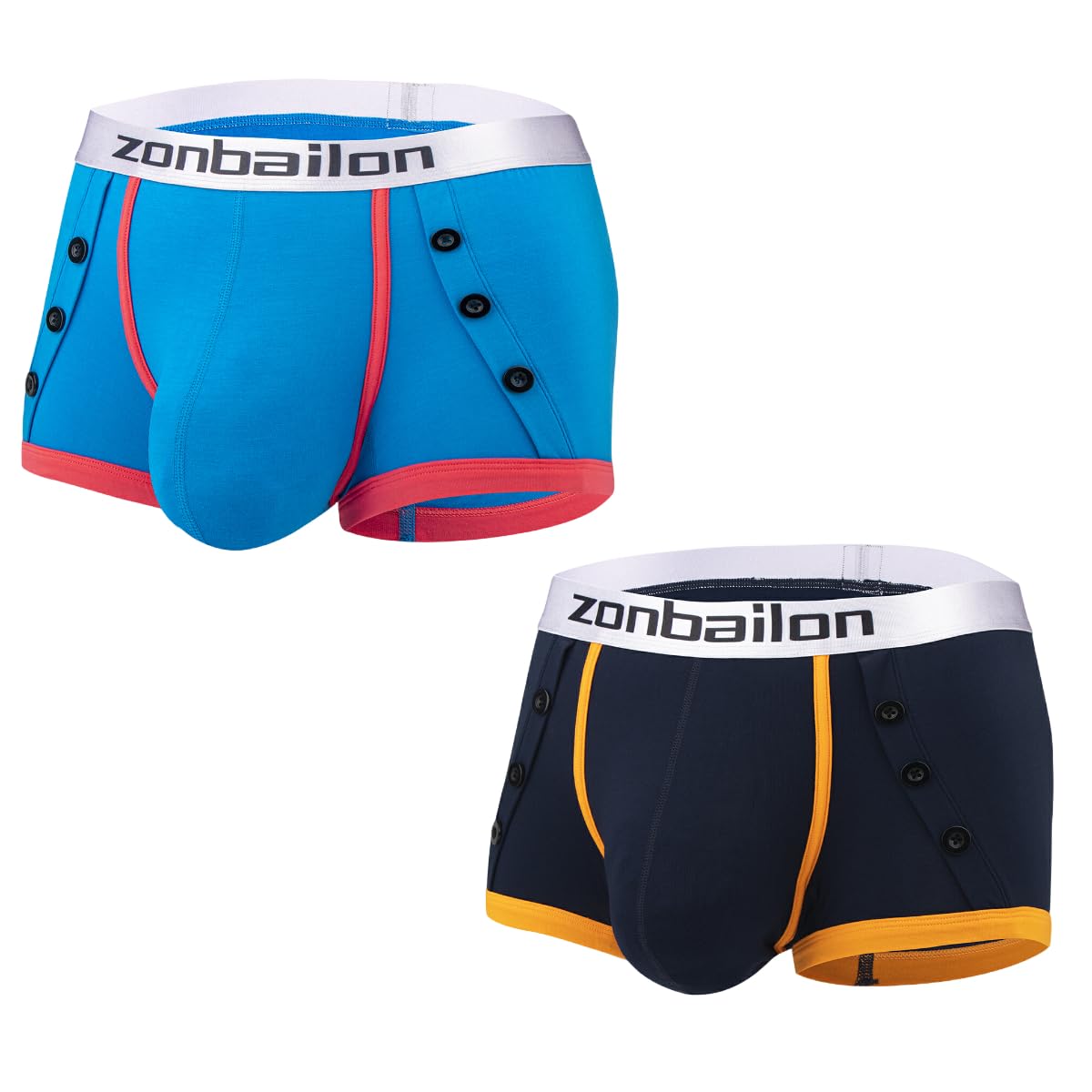 Photo 1 of ZAIGGUT Mens Support Underwear 2 Pack - Ball Pouch Bulge Enhancing Boxer Underwear Bamboo Viscose Breathable Briefs M 32-34