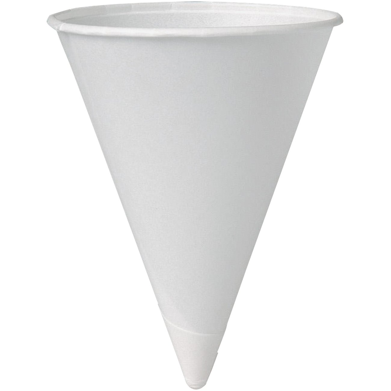 SOLO 4R-2050 Bare Eco-Forward Treated Paper Cone Water Cup, Rolled Rim, 4 oz. Capacity, 2.7" x 3.3", White (200 Sleeves)