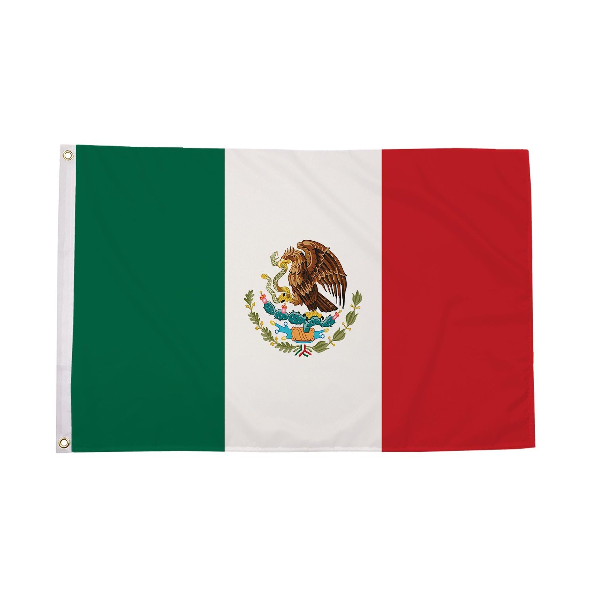 Flagtex Mexico Flag 5ft x 3ft National Flag Green White Red Vertical Stripes Eagle Snake Premium Quality Polyester Double Stitched Brass Grommets 150cm x 90cm Indoor Outdoor Banner Display