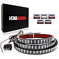 ICBEAMER Double Row 60 inch 504 pcs LED for Pick up/Truck Tailgate Light Bar Side Bed Light Strip Bar IP67 Waterproof Reverse- 5 Functions Tail/Brake/Sequential/Turn Signals/Reverse