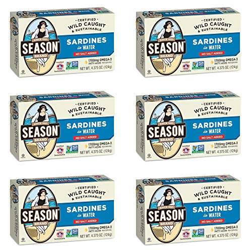 Season Sardines in Water Gluten Free, Keto, Paleo, Kosher, NonGMO