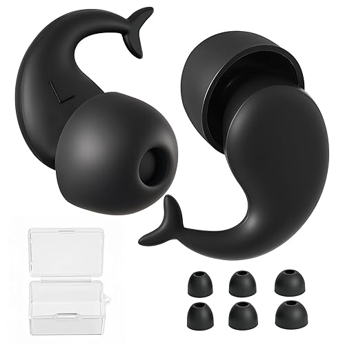 Decovoy Silicone Ear Plugs for Sleep, Soft Reusable Noise Cancelling Ear Plugs for Sleeping, 30dB (SNR) Dolphin-Shape Noise Reducing Earplugs for Concerts Festivals, Live Events, Musicians, Sports