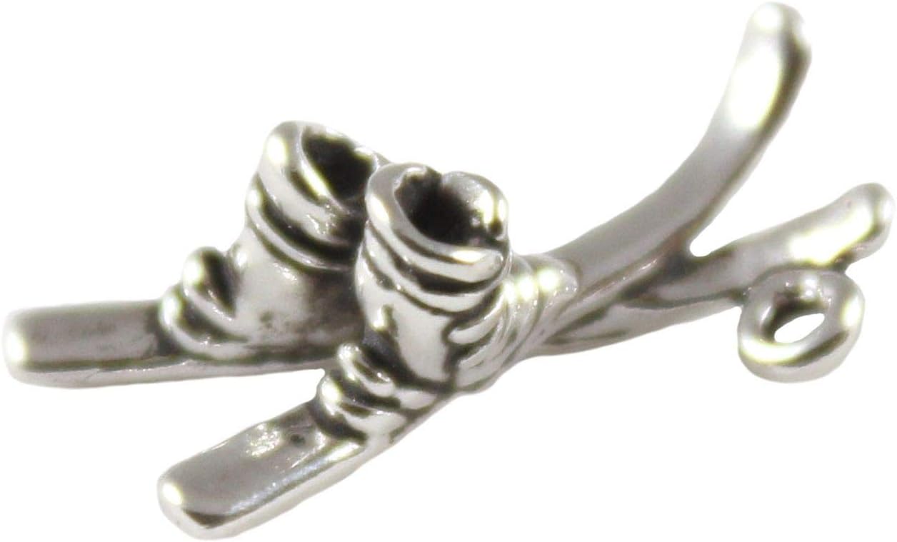 Sterling Silver Skis and Boots Charm