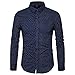 MUSE FATH Men's Printed Cotton Casual Long Sleeve Regular Fit Dress Shirt