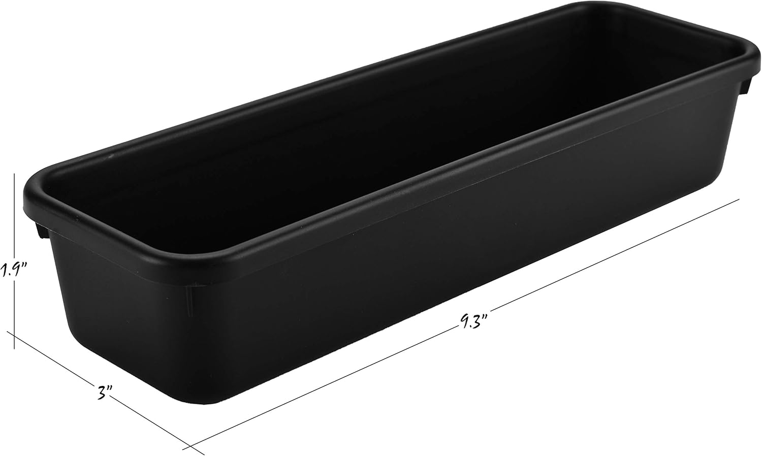 Interlocking Drawer Organizer Bins - Durable Plastic, Various Sizes for Custom Layout Design. Great for Desk Drawer, Tool Box or Garage Organization. (Black | 8-Piece Set): Home & Kitchen