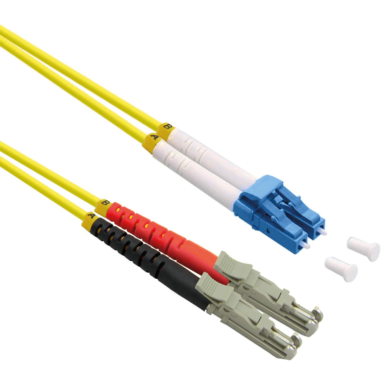 ROLINE Fibre Optic Cable Duplex 9/125µm OS2, LSH APC/LC UPC, LSOH, Yellow, 0.5 m