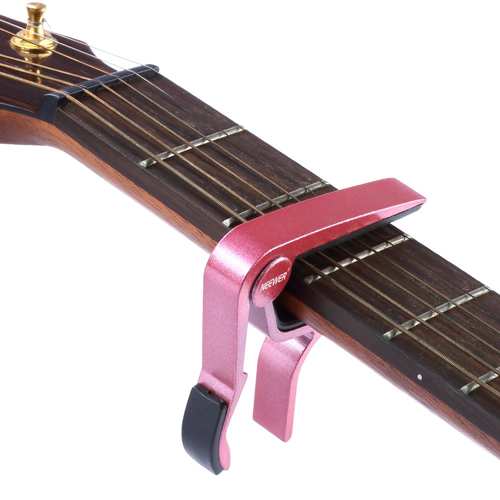 カポ Capo チューンクイックチェンジ 赤 カポ Neewer レッド ギターアクセサリ B0087n16ic ギターアクセサリ 片手 カポタスト 年末のプロモーション