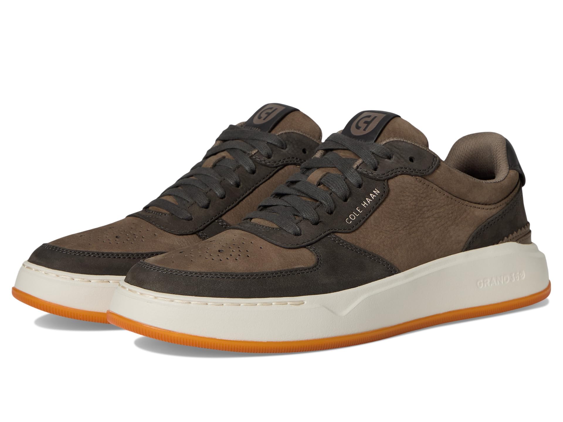 Cole Haan Men’s Grandpro Crossover Sneakers, Raven Nubuck/Morel/Silver Birch, 8.5-M US