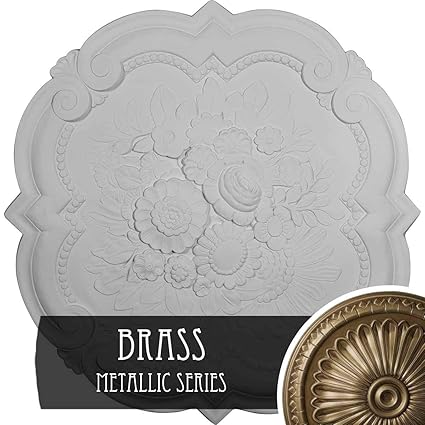 Ekena Millwork Cm24vibrs Victorian Ceiling Medallion Brass