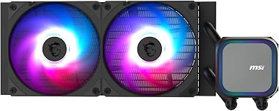 MAG Coreliquid A13 240 - AIO ARGB - Enfriador líquido de CPU - Radiador de 390 mm - LGA 1851 Ready - Ventiladores triples ARGB PWM de 120 mm, color negro