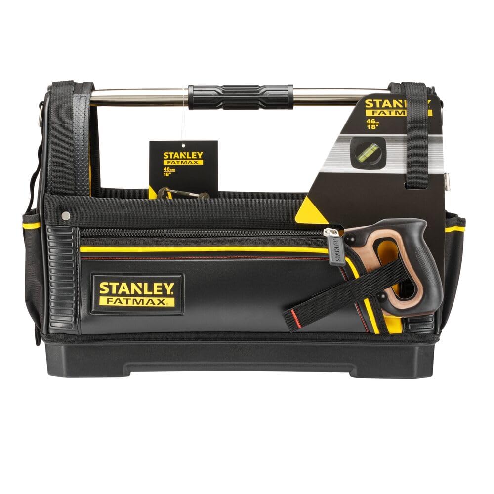 STANLEY FATMAX Open Tote Tool Bag, 18 inch, 48 x 25 x 35cm, Black, 1-93-951