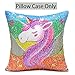 URSKYTOUS Unicorn Mermaid Pillow Case Decorative Reversible Sequin Pillow Cover Color Changing Cushion Throw Pillowcase 16” x 16”,Unicorn and Silver