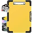 Sooez Toughest Clipboard with Storage, Internal Pen Pouch Included, Letter/ A4 Size, Shockproof Heavy Duty Plastic Clip Boards 8.5x11”, High Capacity Clipboards Box Case for Contractor Trucker Driver