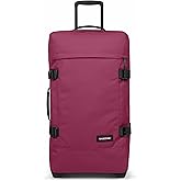 EASTPAK Tranverz M – 78L Large Wheeled Luggage with Dual Compartments, TSA Lock, Compression Straps & Smooth-Wheeling System, Wine Burgundy