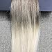 Full Shine 18inch 100 Human Hair Clip in Biscuit Balayage Extensions Blonde Ombre Color #4 Fading to #10 and #27 Blonde Dip Dyed Ombre Clip Straight Human Hair Extensions 9 Pcs 120 Gram