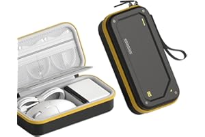 Electronic Organizer Traveling Case Bag EVA Hardshell PU Portable Carrying Pouch for Mouse, Charger, Cables, Power Bank, SD C