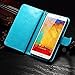 Note 3 Case, Galaxy Note 3 Case, Joopapa Note 3 Wallet Case,Pu Leather Case Magnet Wallet Credit Card Holder Flip Cover Case Built-in 9 Card Slots & Stand Case for Samsung Galaxy Note 3 N9000 (Blue)