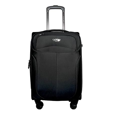 Texas USA 28-inch Soft Nylon Luggage Trolley (Black)
