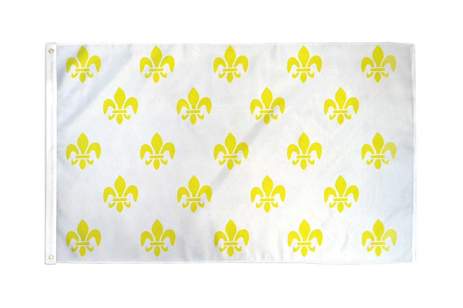 AZ FLAG - Fleur-De-Lis Multi White And Gold Flag - 3x5 Ft - 100D Polyester French Royal - France Banner with Two Metal Grommets - Fade Resistant - Vivid Colors - 3' x 5' Feet - 150x90 Cm