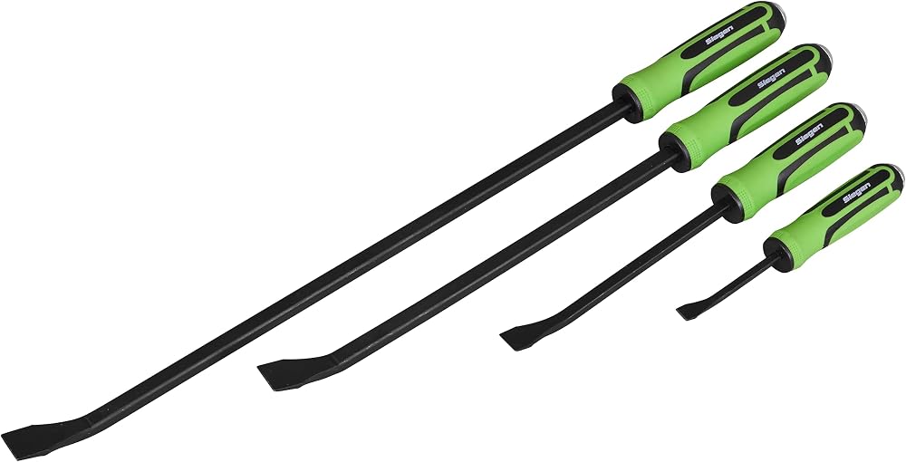 Sealey Siegen 4pc Heavy-Duty Angled Pry Bar Set with Hammer Cap S01138