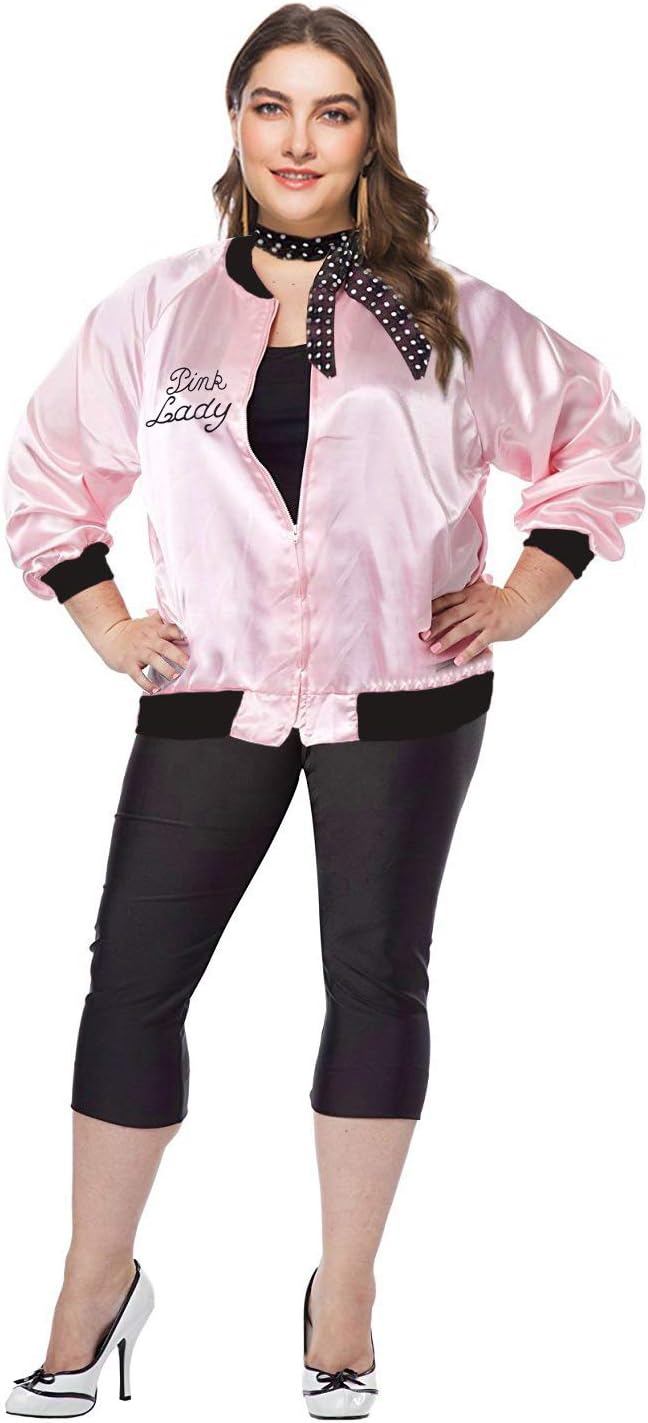 1950s Plus Size Rhinestone Women Jacket with Polka Dot Scarf