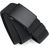 VANNANBA Stretch Ratchet Belts for Men,1.5" Nylon Golf Belts with Slide Buckle for Jeans-No Holes Adjustable Trim to Fit