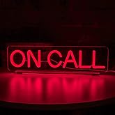 On Call Neon Sign, On a Call Sign for Office, On Call With Stand Tabletop Quiet LED Sign Light, Video Call In Progress Don't Disturb Sign Quiet Zoon Desk Sign, For Office, Game Room, Live House