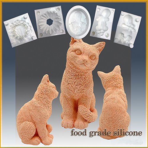 Click Here to See More Images Sitting Cat - Silicone Soap/sugar/fondant/chocolate/marzipan 3d Mold