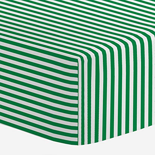 Carousel Designs Green Bengal Stripe Crib Sheet Organic 100 Cotton