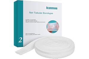 Konmee Tubular Bandage Elastic Net Wound Dressing Elastic Dressing Retainer Tubular Stretch Elastic Gauze Bandage Size 2 for Thumbs and Toes, 32.8FT Long