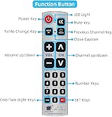 UNOCAR Big Button Universal Remote for LG Samsung Sony JVC Toshiba TVs view 4