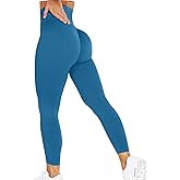 YEOREO Women Workout Leggings Seamless High Waisted Contour Yoga Pants… Pacific Blue