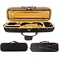 Vetimobato Professional Hard-Shell Violin Case 4/4 Full Size Oblong Hard Violin Case with 2 bow holder & Hygrometer & 2 Adjustable Back Straps Violin Backpack ca.1.62 kg(Style 3)