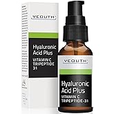 YEOUTH Hyaluronic Acid Serum for Face with Vitamin C with Tripeptide, Skin Care Product for Dry Looking Skin, Hydrating Acide
