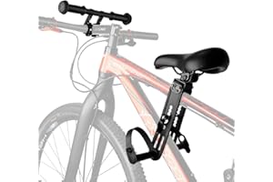 saurka Kid Bike Seat Front Mounted and Handlebar for Mountain Bike Parent-Child Cycling, Child Bicycle Seat&Child Handlebar Compatible with All Adult MTB Bike Cycling(Handlebar+Seat)