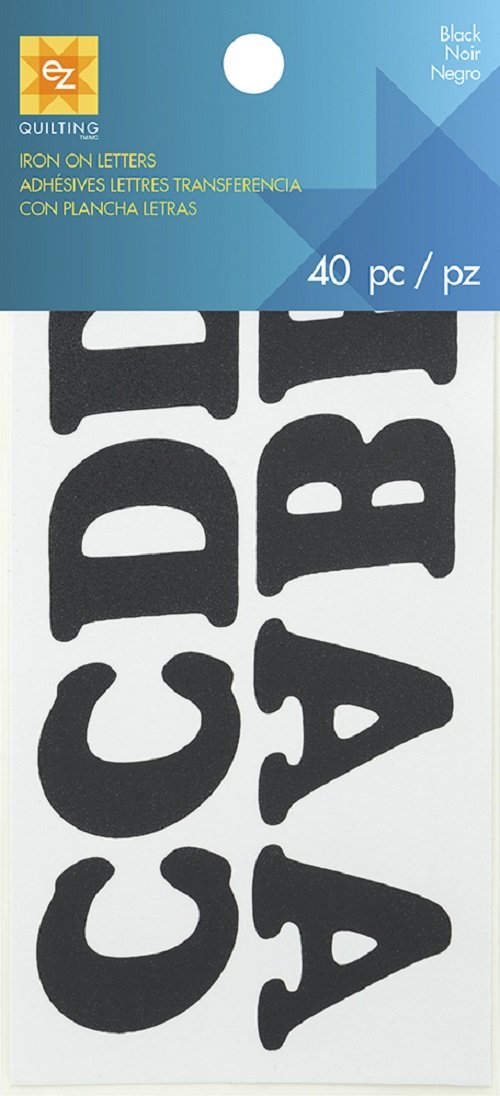 Simplicity Iron-On Letters, Black, 3.3 cm