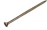 Timber Wolf TW40060 Woodscrews 4.0 x 60mm Box of 100 Zinc Yellow Gold view 2