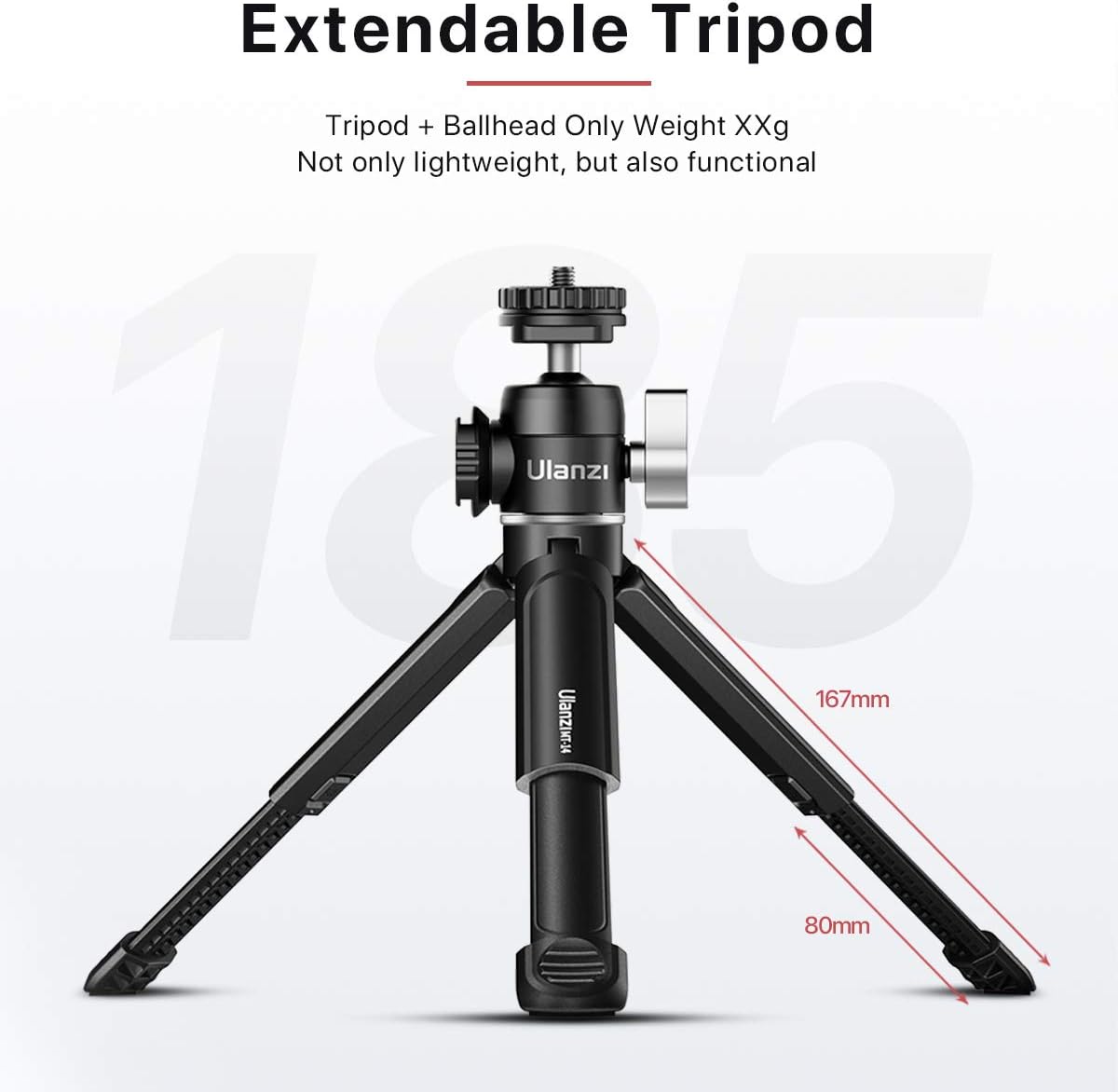 ULANZI U-Vlog Compact Camera Vlog Tripod Set, Mini Ball Head Hot Shoe Adapter w Cold Shoe Mic Light Stand Lightweight Handle Grip for Gopro/DJI Osmo Action/Pocket/Sony/Canon/Nikon DSLR Camera : Camera & Photo